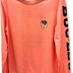 BUC - EE’S Coral Long Sleeve Tee with Palm Tree Logo S
